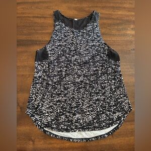 Lululemon Sculpt Tank II 6 Iced Wave White Black Tank Top
